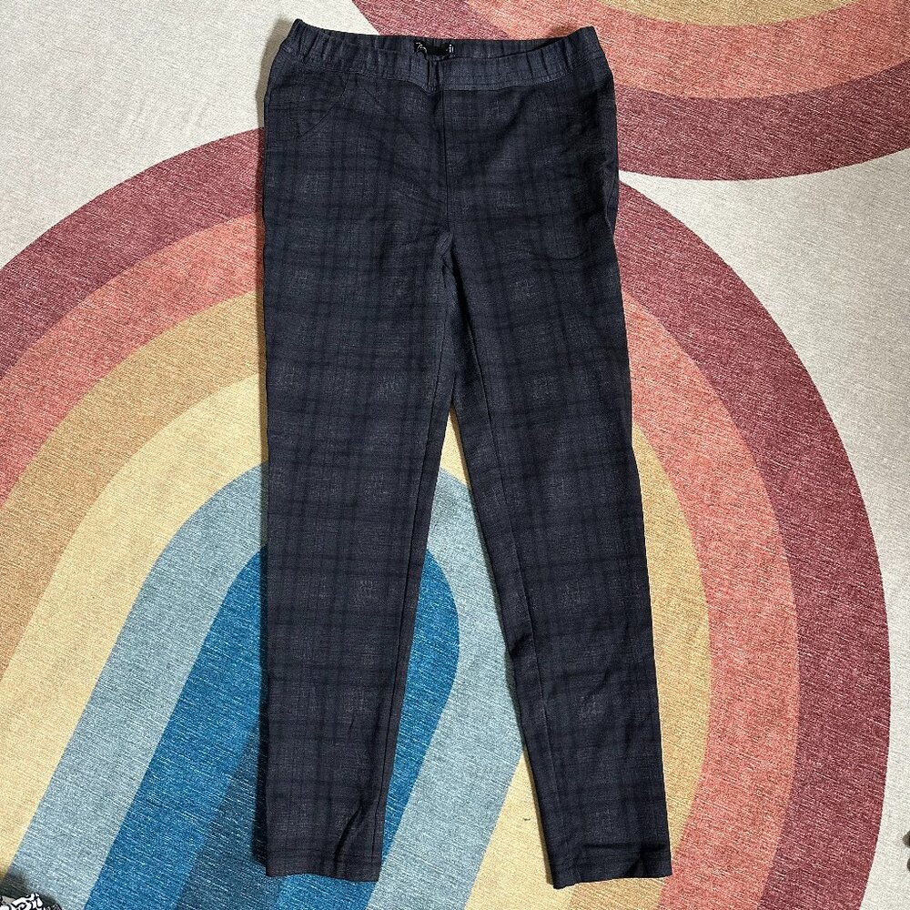 Noir Womens Checkered Skinny Stretchy Dress Pant, Size L